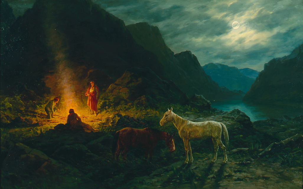 Landscape with Campfire
